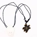 Boutique Boho Sea Turtle Leather Cord Necklace Photo 1