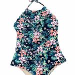 Vanilla Beach  size XLarge floral tropical print one piece swimsuit Photo 3