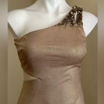 Alberto Makali Gorgeous Gold, Form Fitting, One Shoulder, Jewel Embellished Gown Photo 2