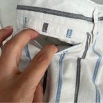 Madewell Slim Emmett wide Leg Crop Pants in Montpellier Stripe size 24 White Photo 6