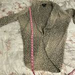 Tumi Peruvian baby alpaca & wool marled gray shawl collar open front cardigan S Photo 15