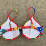 Vintage 90s underwire tropical bikini top Red Size L Photo 1