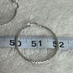 JCM Sterling Diamond cut Hoop Earrings Silver Photo 2