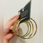Large gold hoop earring set 3 piece Sold at Clair’s new Photo 2