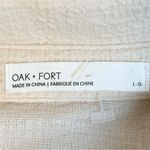 Oak Fort Shirt Women Large Cream Oversized Cotton Gauze Lagenlook Boho Oatmeal White Photo 3
