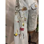 Vera Wang  Embroidered Denim Embroidered Jacket with Beading Floral Birds Vintage Photo 4