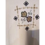 Logix Women's Large Sweater, Vintage Floral Embroidered Beaded Sweater, Flower White Size 12 Photo 5