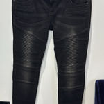 GRACE IN LA Black Skinny Jeans Women's Size 31 NWT Accented Knees Photo 0