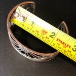 BARSE Oversized Copper Cuff Bracelet with Floral Cut Out Design Mint Condition Pink Photo 13