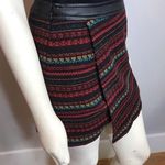 Forever 21 Wool Blend Jacquard Print Skirt w/ Leather Trim Photo 4