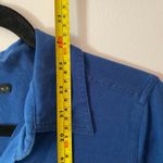 Antonio Melani Blue Button Down Shirt 100% Silk Minimalist Women's size Medium Photo 7