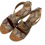 Adrienne Vittadini  Women's Snake Print Cary Open Toe Casual Strappy Sz 9. 5 NWB Photo 3