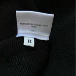 Eileen Fisher  Silk Cotton Interlock Knit w/Leather Trim Long Black Photo 7