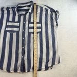 Lucky Brand Womens Plus 2X Stripe Tie Back Shirt Lightweight Cap Sleeve Striped Photo 11