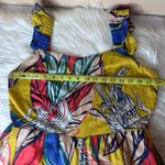 Bel Kazan Evie Jumpsuit Colorful Maxi Jumpsuit With Leaf Print Size Medium Yellow Photo 7