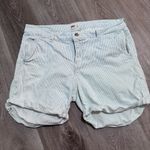 Levi's Levi’s Pinstripe Chino Cuffed Shorts Women’s 31 Summer White Blue Mid Rise Photo 1