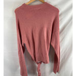 WAYF NWT  Where Are You From Mock Neck Tie Waist Sweater Blush Pink XL Photo 4