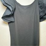 Altar'd State Elegant Black Bodysuit Ruffle Sleeves Women’s Large Minimal basic Photo 2