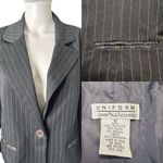 Vintage Uniform JohnPaulRichard Blazer Women's 12 Pinstripe Dark Academia Jacket Photo 7