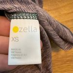 Zella Womens XS Light Purple Gray Striped Long Sleeve V-neck Hoodie Athletic Top Photo 6