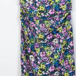 ZARA  Womens Floral Ruched Midi Sleeveless Tank Dress Size Small Feminine‎ Artsy Photo 2