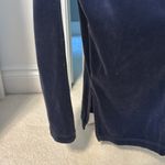 Vintage Jennifer Eden Velour Button Down Blue Photo 4