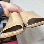 Westies Vintage Tan Square Toe Leather Chunky Heeled Mules size 7.5 Photo 8