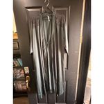 Soma  Women's Green Satin Lace Long Robe Size S/M Photo 2