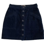 Marine layer Black Button Up Corduroy Mini Skirt Women's Size 0 Retro 90s Y2K Photo 0