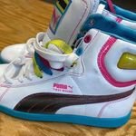 Puma First Round Athletic Shoes Women's 6.5 White Leather Lace Up High Top S13 Photo 0