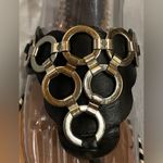 Vince Camuto  Black/Silver Flip Flop Sandals Made In Brazil Size 6.5 Photo 6