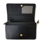 Black Vegan Leather Wristlet & Cell Phone Holder Photo 2