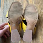 Franco Sarto Safia yellow leather block heel boho resort sandal size 8 Photo 6