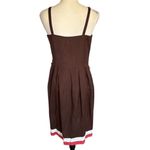 Jessica Howard  Chocolate Brown 2-Piece Dress Set Size 8 Business Linen Blend Photo 4