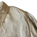 Vintage Eva Laurel Gold Satin Button Down Size 6 Photo 4