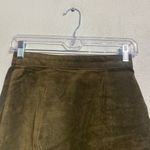 The Limited  Olive Green Suede Leather Vintage Mini Skirt Sz 4 Photo 1