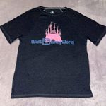 Disney Walt World Dark Gray/Black with Pink Cinderella Castle Top/ Shirt -Medium Photo 0