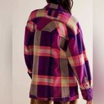 We The Free Free People  So Long Summer Plaid Button Up Flannel Top Photo 2