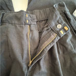 Old Navy High waisted Linen blend Cropped Wide Leg pants Black small Photo 8