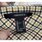 Forever 21 Women's M Plaid Asymmetrical Skirt Plaid with Brown Strap Detail Photo 1