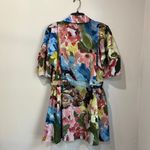 Stine Goya Abstract Print Structured Sleeve Mini Dress Size Small Blue Photo 3