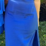 Mango  Blue Satin long Dress  Photo 3