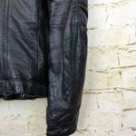 ZARA Moto Lamb Leather Jacket Women XS Black Cropped Multi Zipper Biker Rock VTG Photo 12