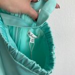 For Love & Lemons  Aqua Blue Satin Marie Mini Skirt Photo 4