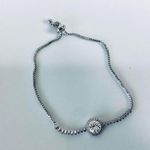 Crystal Halo Slider Bracelet Silver Photo 0
