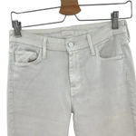 Mother Denim Looker Ankle Fray Jeans‎ in Glass Slipper White Size 26 Photo 3