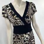 Dress Barn Vintage Y2K Brown Print Knee Length Dress Photo 4