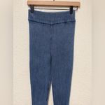 Maniere De Voir Manière De Voir Blue Ribbed Knit Flare Pants Size Medium Photo 5