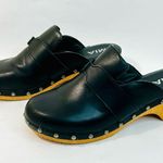 MIA  “Daisy” Black Studded Vegan Leather Clogs size 9 Photo 2