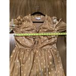 Never Fully Dressed long sleeve foil mettalic gold spot midi maxi ruffle dress 8 Photo 8